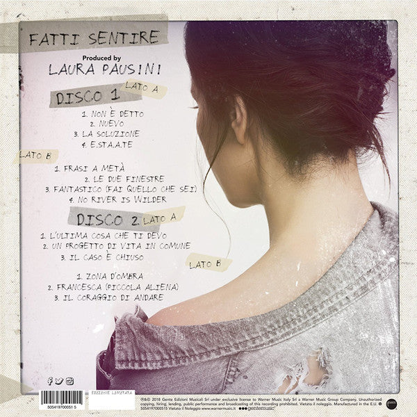 Laura Pausini : Fatti Sentire (2xLP, Album, Ltd, Num, Tra)