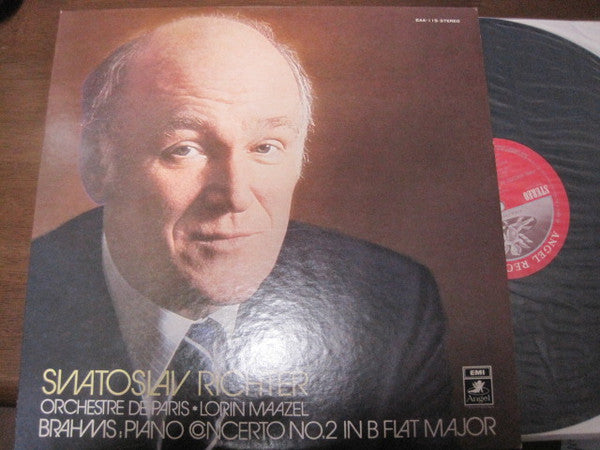 Sviatoslav Richter, Orchestre De Paris, Lorin Maazel - Johannes Brahms : Piano Concerto No. 2 In B Flat Major (LP)