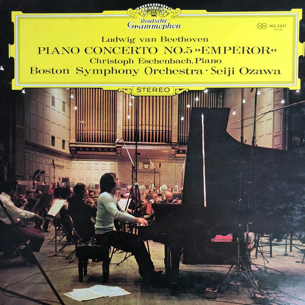 Ludwig Van Beethoven - Christoph Eschenbach, Boston Symphony Orchestra, Seiji Ozawa : Piano Concerto No. 5 In E Flat Major (LP, RE)