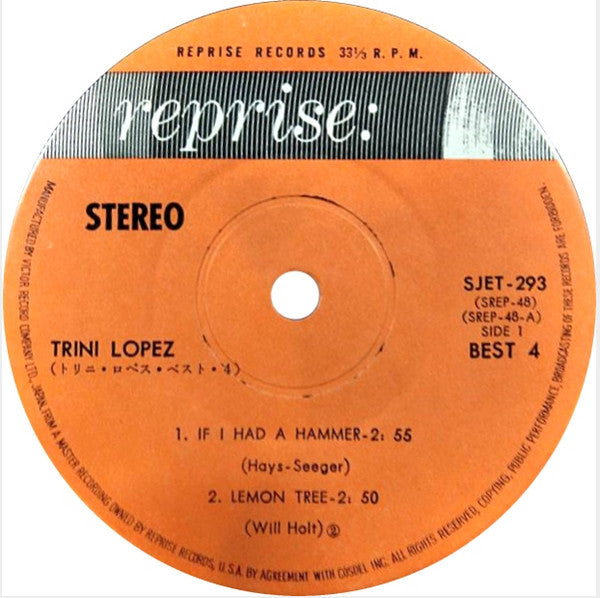 Trini Lopez : Best 4 (7", EP)