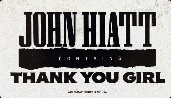 John Hiatt : Thank You Girl (12", Single, Promo)