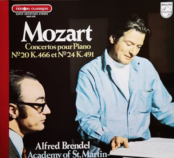 Wolfgang Amadeus Mozart - Alfred Brendel, The Academy Of St. Martin-in-the-Fields, Sir Neville Marriner : Concertos pour Piano n°20 K.466 et n°24 K.491 (LP, RE)