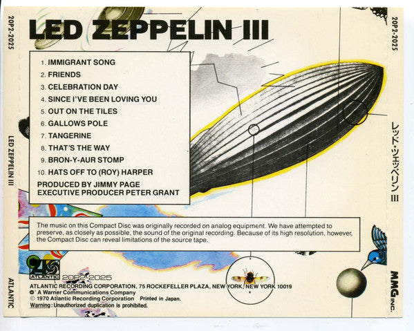 Led Zeppelin : Led Zeppelin III (CD, Album, RE, RP)