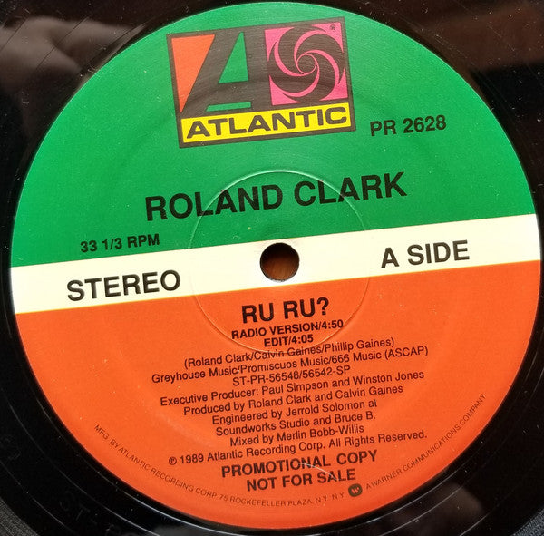 Roland Clark : RU RU? (12", Promo)