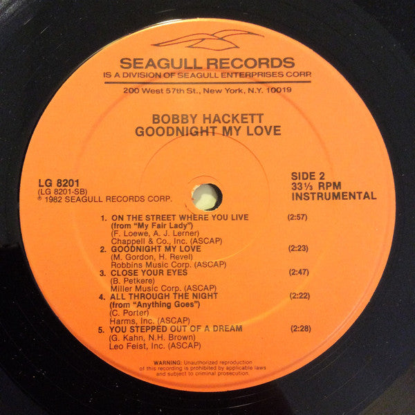 Bobby Hackett : Goodnight My Love (LP, Album, Comp)