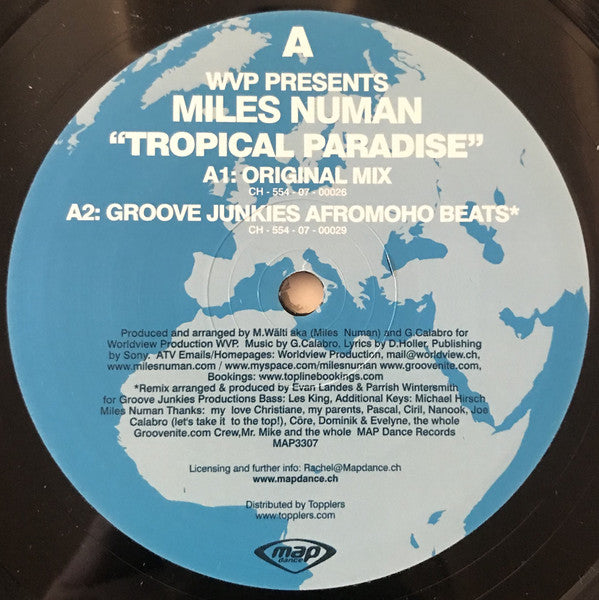 WVP Presents Miles Numan : Tropical Paradise (12")