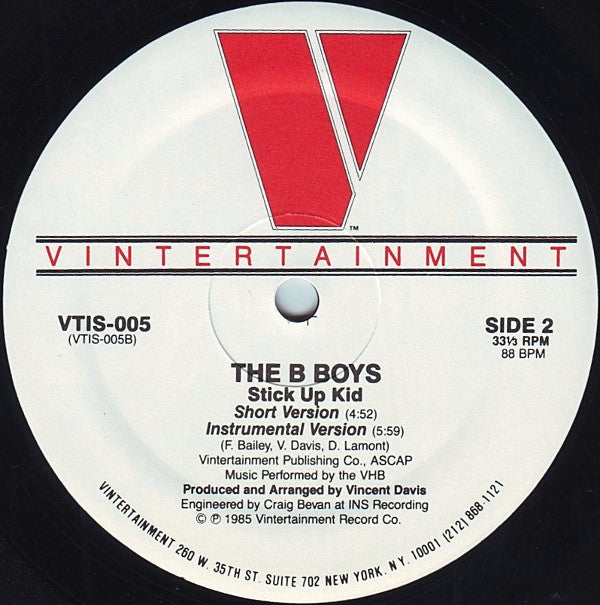 The B-Boys : Stick Up Kid (12")