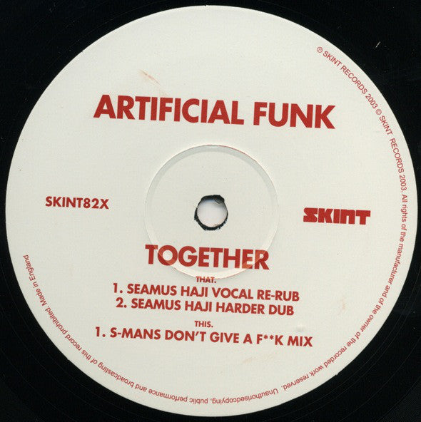 Artificial Funk Feat. Nellie Ettison : Together (Roger Sanchez & Seamus Haji Remixes) (12")