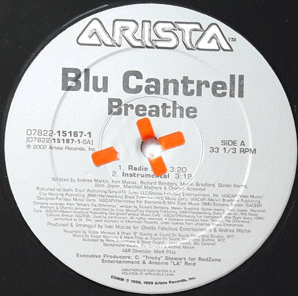 Blu Cantrell : Breathe (12", Single)