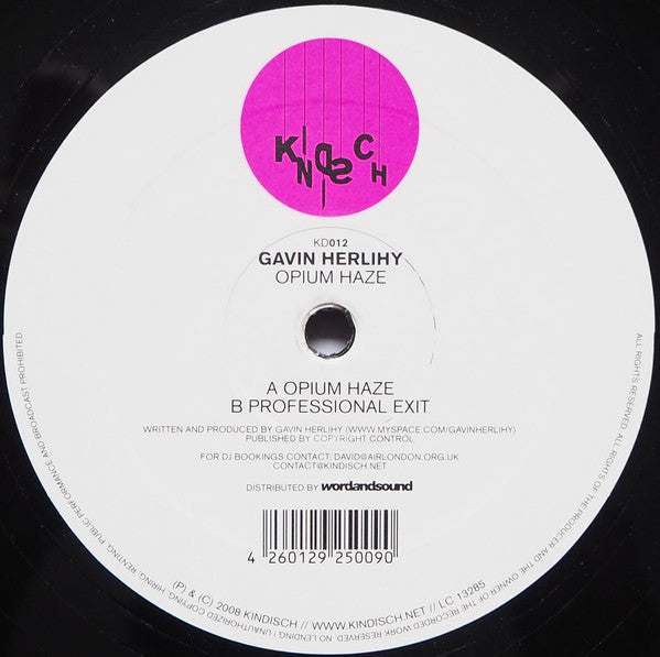 Gavin Herlihy : Opium Haze (12")