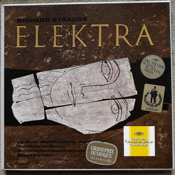 Richard Strauss - Inge Borkh, Marianne Schech, Jean Madeira, Dietrich Fischer-Dieskau, Staatskapelle Dresden, Karl Böhm : Elektra (2xLP + Box, RE)