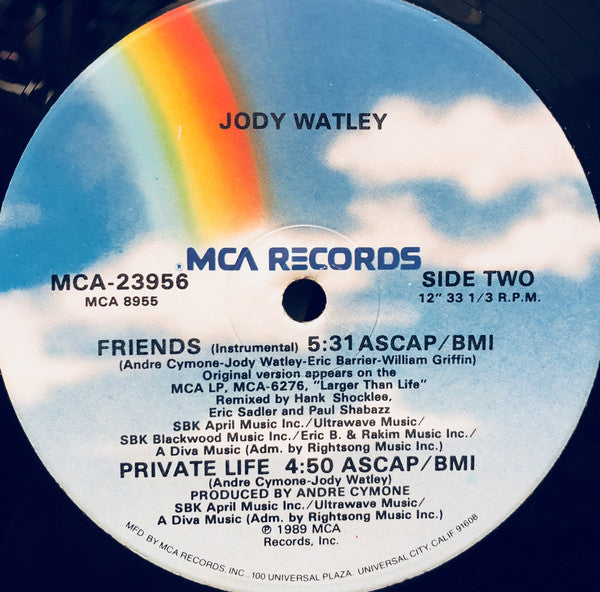 Jody Watley With Eric B. & Rakim : Friends (12", Single)