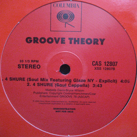 Groove Theory : 4 Shure (12", Promo)