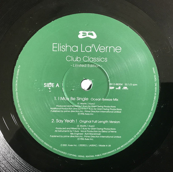 Elisha La'Verne : Club Classics (2xLP, Album)