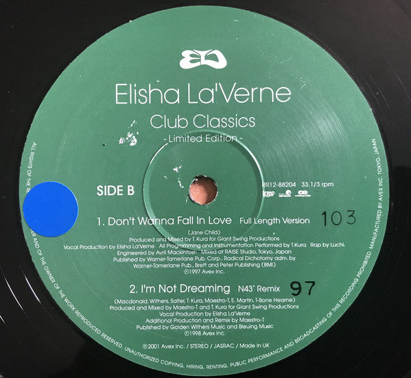 Elisha La'Verne : Club Classics (2xLP, Album)