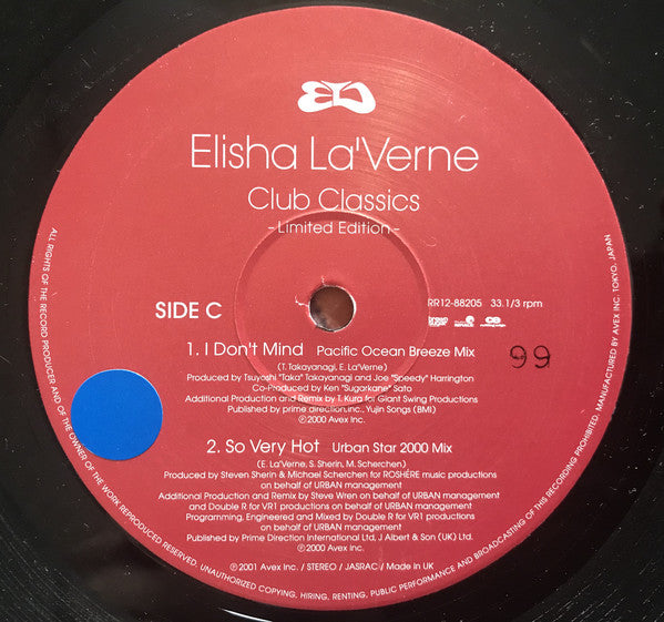 Elisha La'Verne : Club Classics (2xLP, Album)