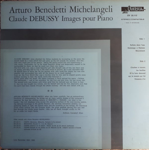 Arturo Benedetti Michelangeli : ... His Golden Time (LP)