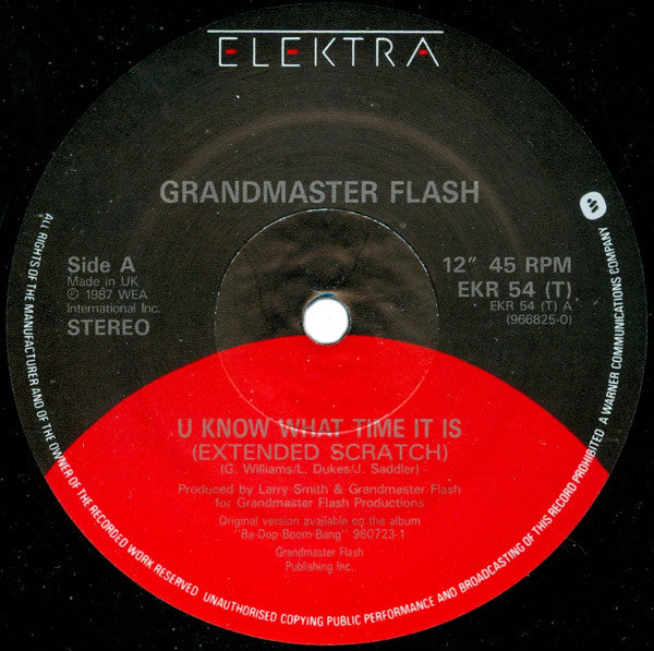 Grandmaster Flash : U Know What Time It Is (12")