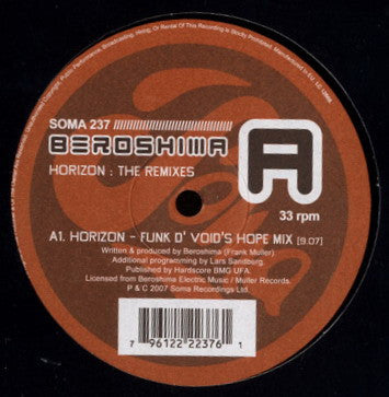 Beroshima : Horizon : The Remixes (12")