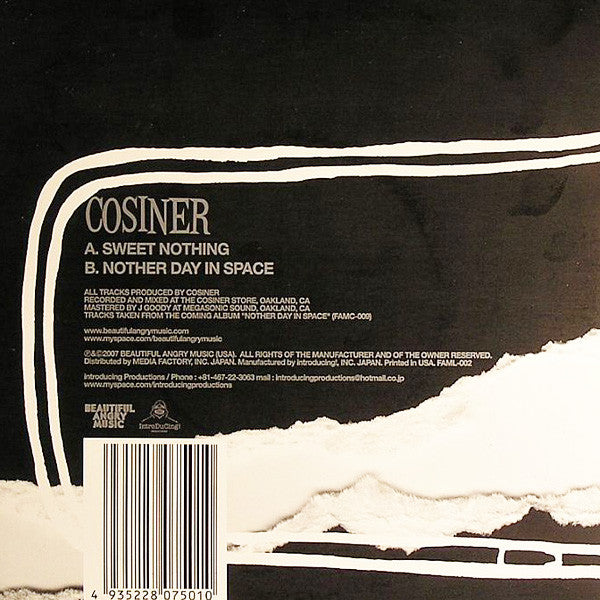 Cosiner : Sweet Nothing / Nother Day In Space (7")