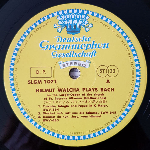 Johann Sebastian Bach, Helmut Walcha : Helmut Walcha Plays Bach (LP)