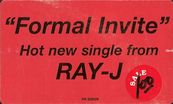 Ray J : Formal Invite (12", Promo)