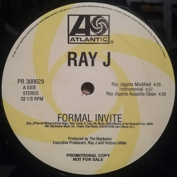 Ray J : Formal Invite (12", Promo)