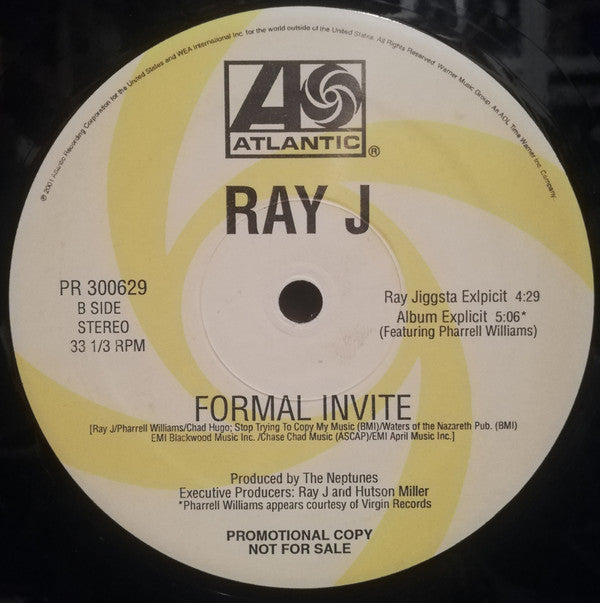 Ray J : Formal Invite (12", Promo)