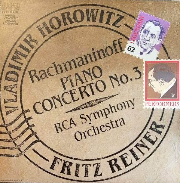 Sergei Vasilyevich Rachmaninoff - Vladimir Horowitz, Fritz Reiner, RCA Victor Symphony Orchestra : Concerto No. 3, In D Minor, Op. 30 (LP, Album, Mono, RE, RM)