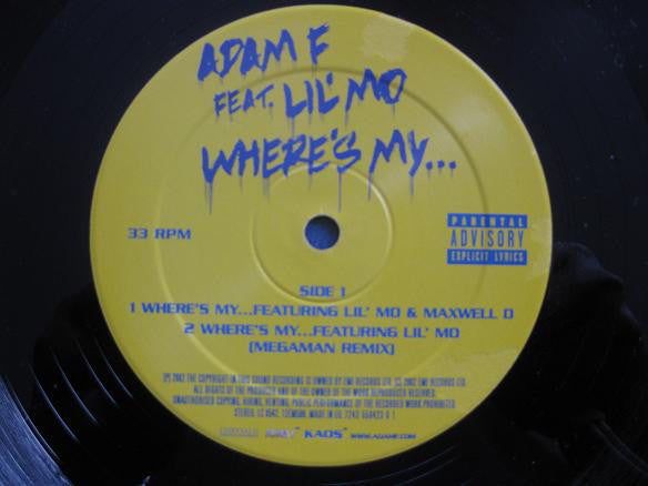 Adam F Feat. Lil' Mo : Where's My..? (12")