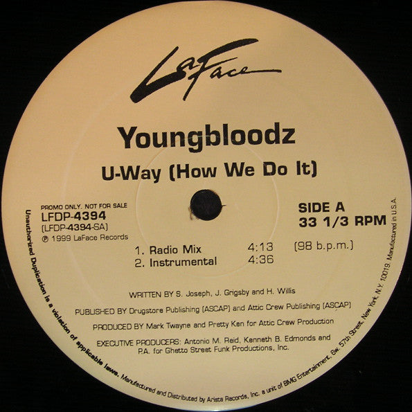 YoungBloodZ : U-Way (How We Do It) (12", Promo)