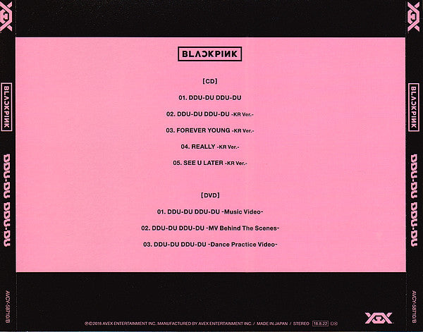 Blackpink : Ddu-Du Ddu-Du  (CD, Maxi + DVD-V, Reg)