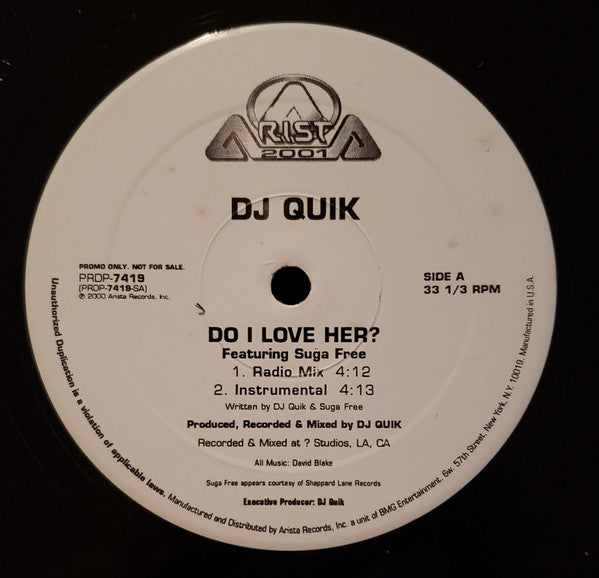 DJ Quik : Do I Love Her? (12", Promo)