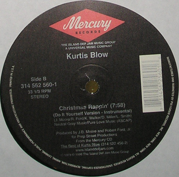 Kurtis Blow : Christmas Rappin' (12", RE)