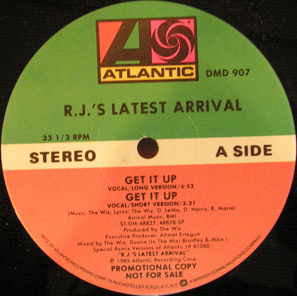 R.J.'s Latest Arrival : Get It Up (12", Maxi, Promo)