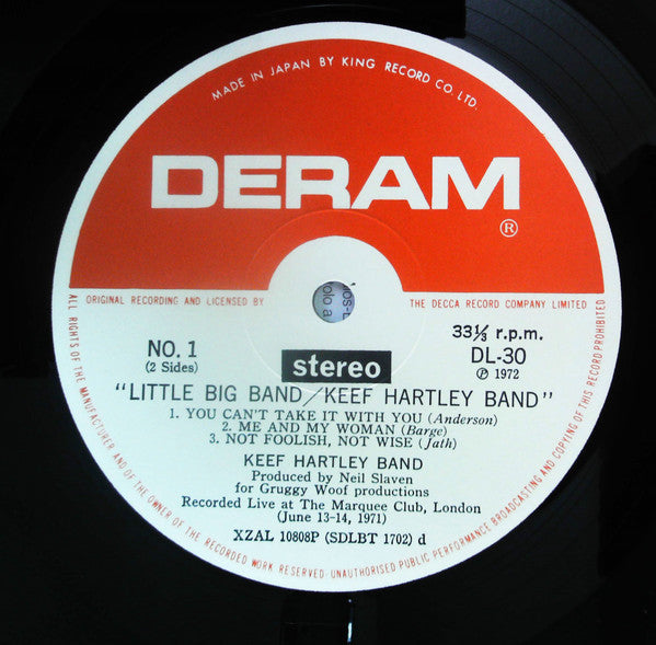 The Keef Hartley Band : Little Big Band (LP, Album)