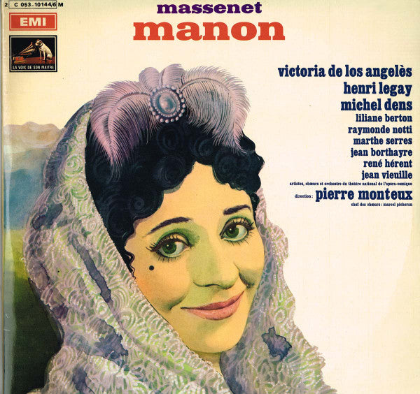 Jules Massenet, Pierre Monteux, Victoria De Los Angeles, Orchestre Du Théâtre National De L'Opéra-Comique : Manon (3xLP, Album, Mono, Gat)