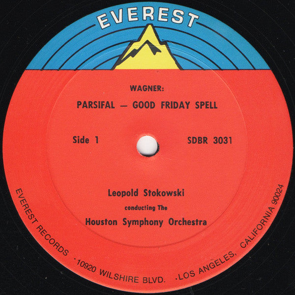 Leopold Stokowski Conducting Houston Symphony Orchestra : Parsifal (Good Friday Spell And Symphonic Synthesis Of Act 3) (LP, Album, RE)