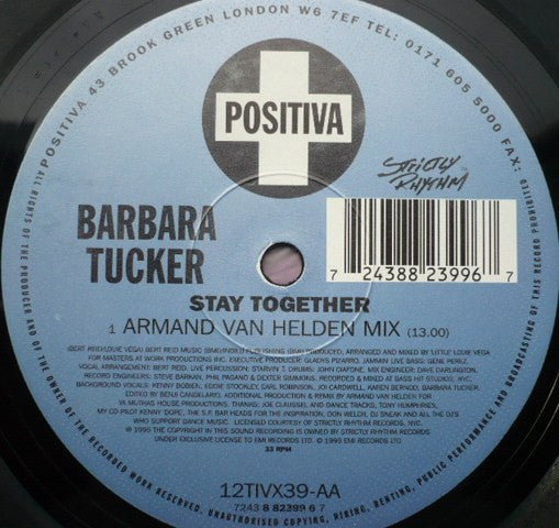 Barbara Tucker : Stay Together (12", No2)