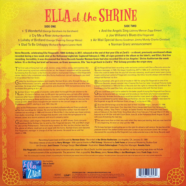 Ella Fitzgerald : Ella At The Shrine (LP, Album, RSD, Mono, Ltd, Yel)