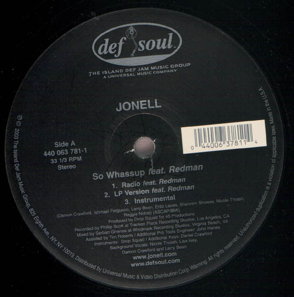 Jonell : So Whassup / Don't Stop (12")