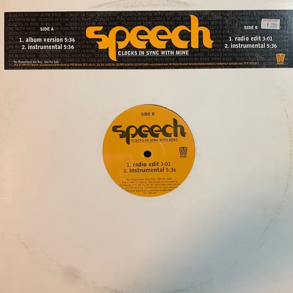 Speech : Clocks In Sync With Mine (12", Promo)