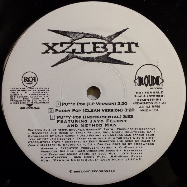 Xzibit : Puddy Pop / Handle Your Business (12", Promo)