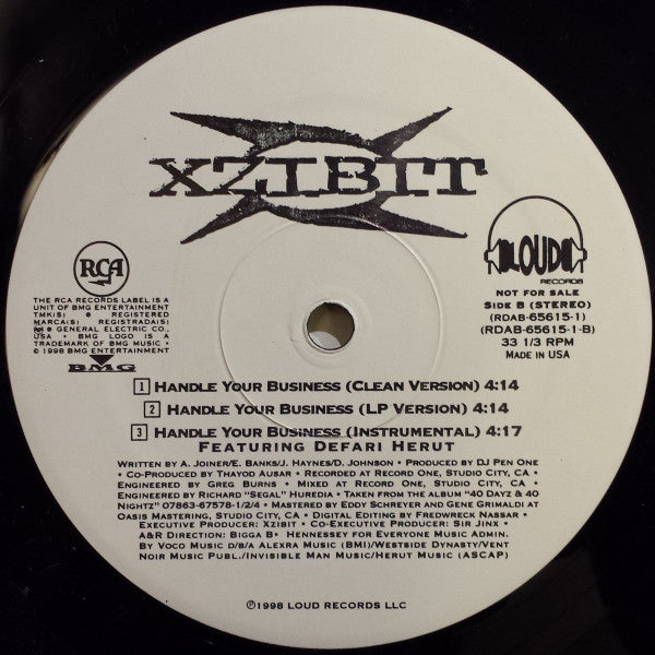 Xzibit : Puddy Pop / Handle Your Business (12", Promo)