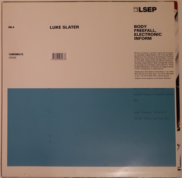 Luke Slater : Body Freefall, Electronic Inform #1 (12")