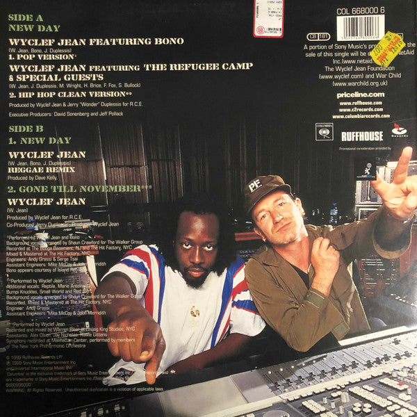 Wyclef Jean Featuring Bono : New Day (12")