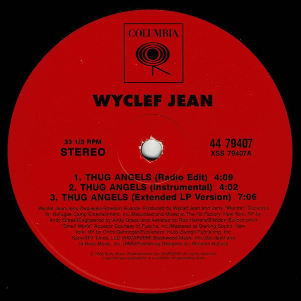 Wyclef Jean : Thug Angels (12")