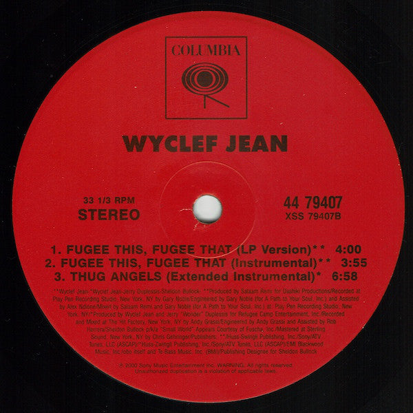 Wyclef Jean : Thug Angels (12")