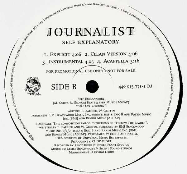 Journalist : The Way It Used To Be (12", Promo)