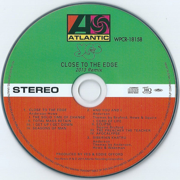 Yes : Close To The Edge = 危機 (CD, Album, RE, RM, UHQ)